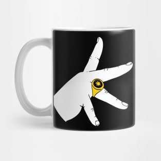 The hand of 108.9 Mug